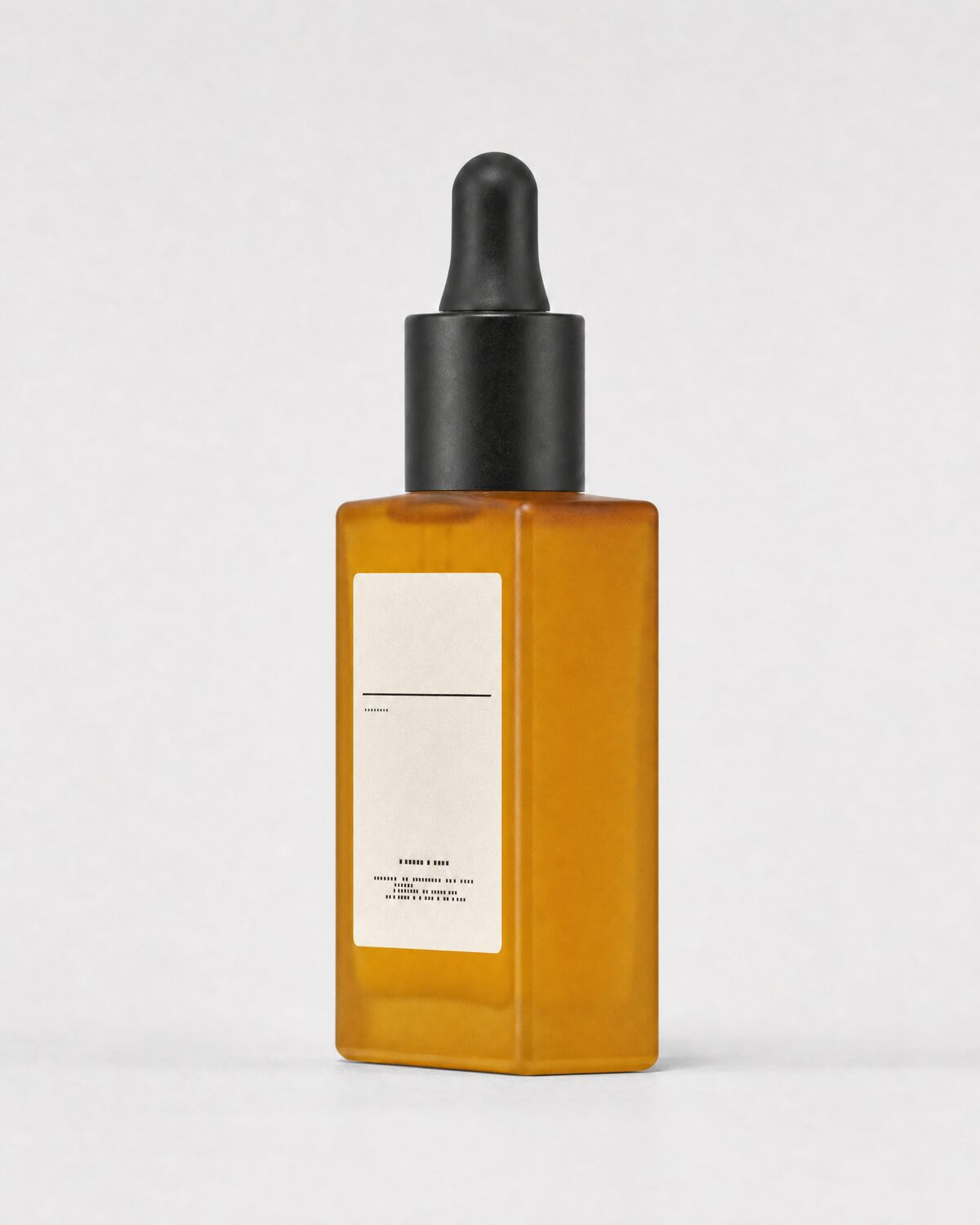 Amber glass serum bottle with dropper: reference photo for AI production