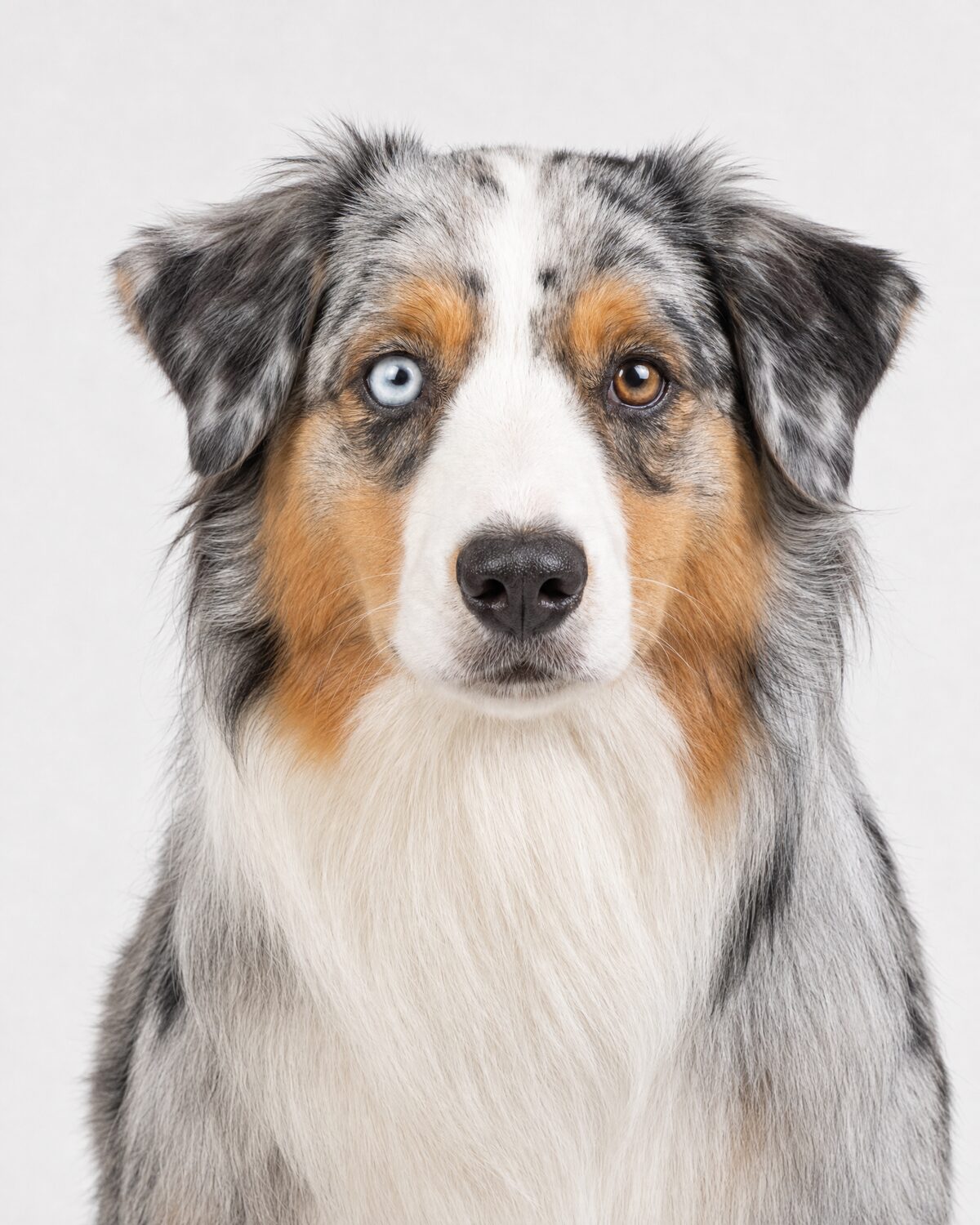 Australian Shepherd, blue merle, close-up